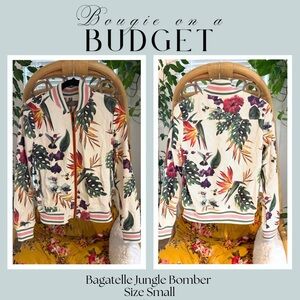 Bagatelle Floral Bomber Jacket - Cream and Multicolor